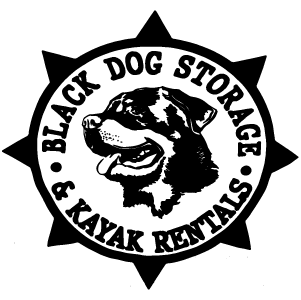 Black Dog Storage and Kayak Rentals Logo