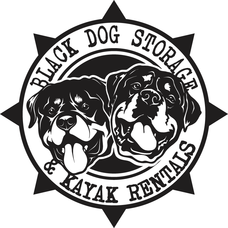 Black Dog Storage and Kayak Rentals Logo