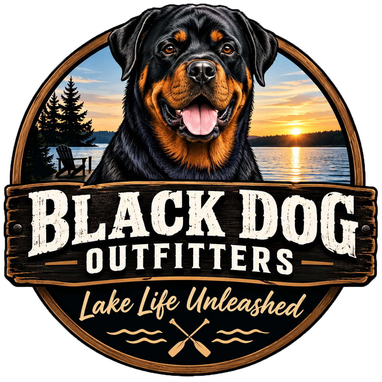 Black Dog Storage and Kayak Rentals Logo
